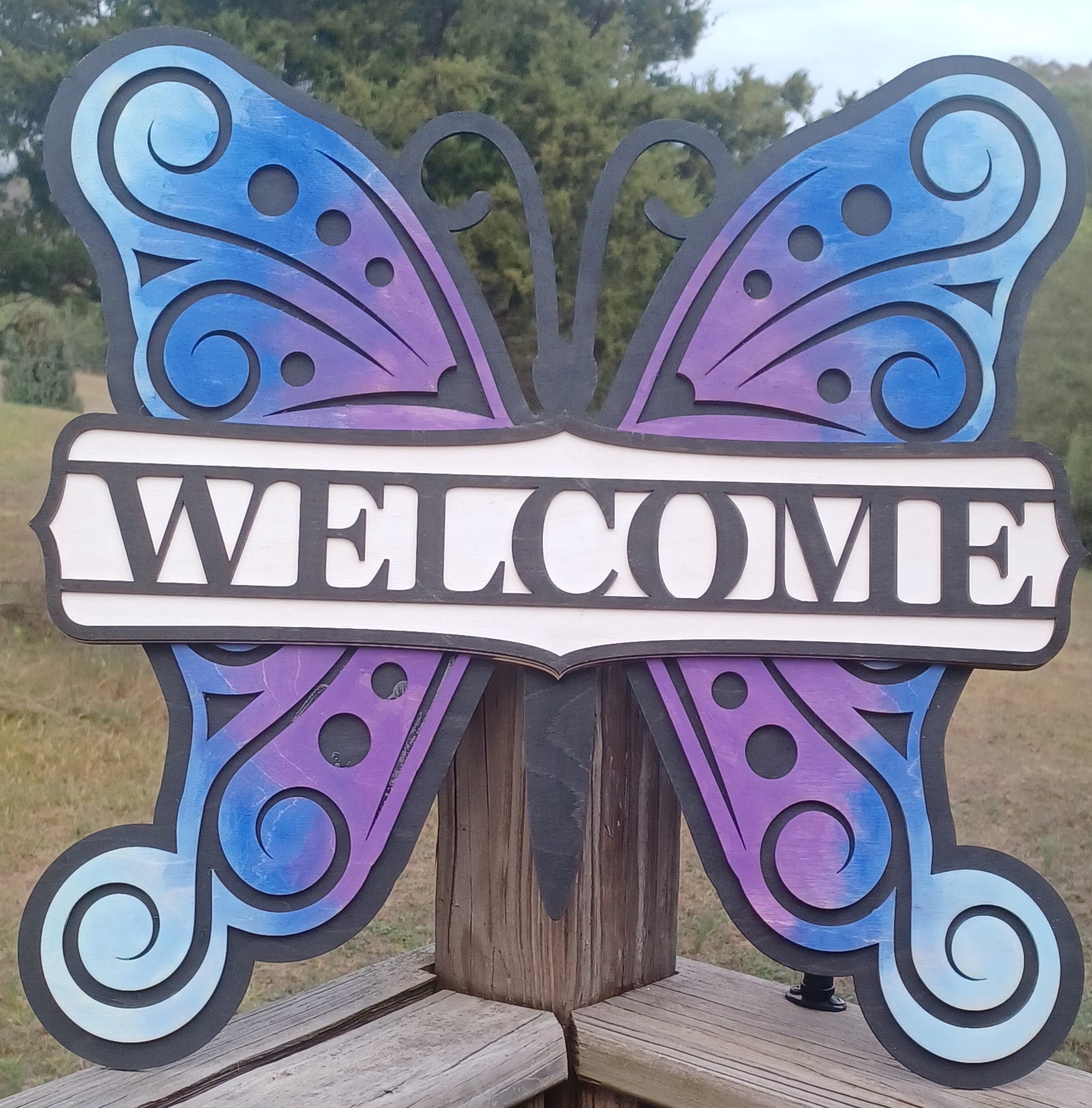 Door Hanger, Butterfly – Zewcru Creations1