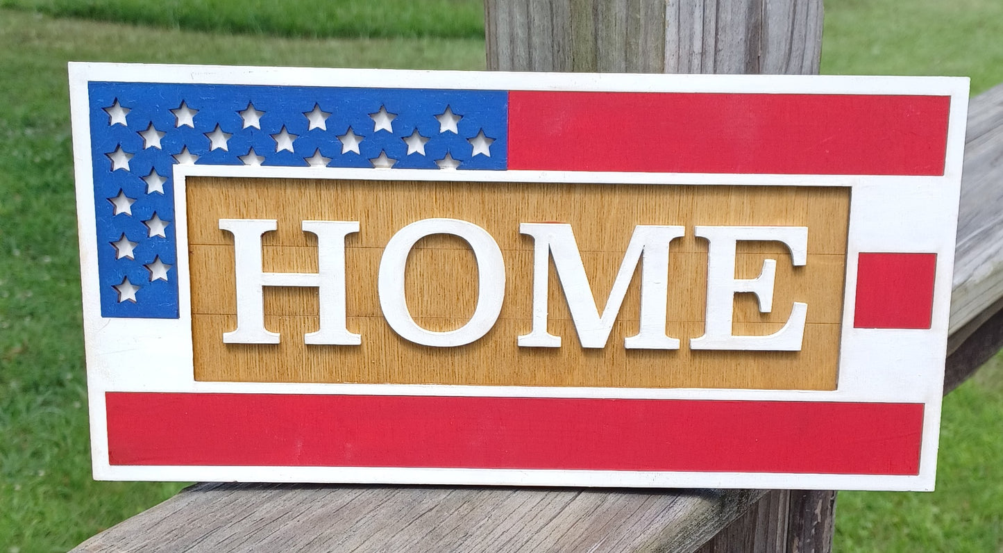 Sign, American Flag