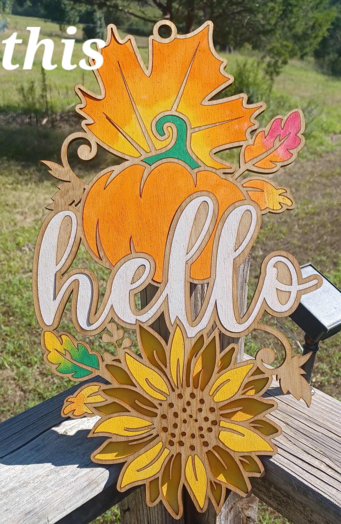 Door hanger, Fall Hello