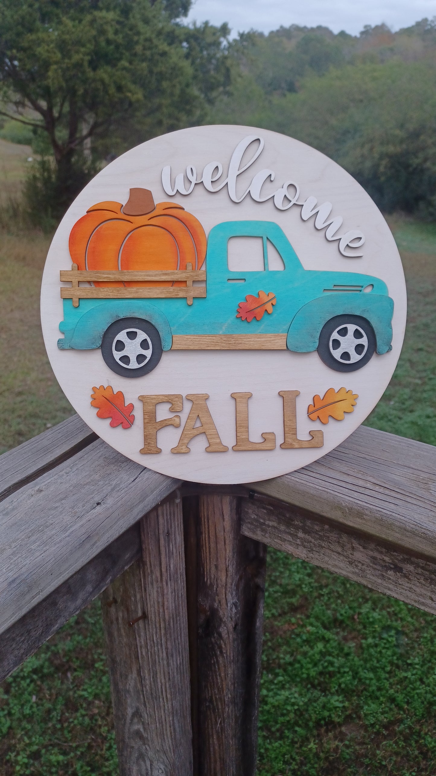 Door Hanger, Fall Truck